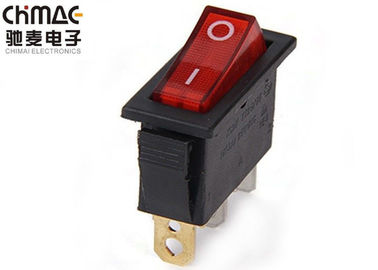 Kcd Series Green Rocker Switch , Home Colorful 3 Pin Rocker Switch PA66