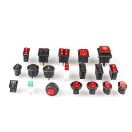 16A 120V Snap-in Round Miniature AC Rocker Switches